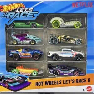 Netflix Hot Wheels Let's Race 8-Pack Toy Cars